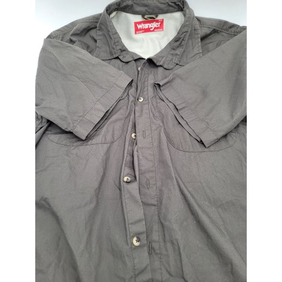 Wrangler Mens Fishing Shirt Gray Shirt M - Picture 4 of 4